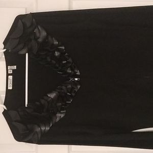 Elegant Black Sweater Jacket By Ravel.